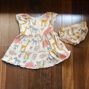 Baby Starters Animal Print Baby Dress with Bloomers Size 18 months